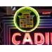 New Cadillac Double-Sided Painted Neon Sign with Bullnose 72"W x 48"H